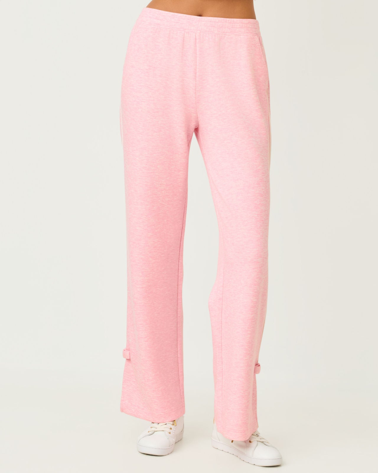 Dylana Bow Track Pant UPF 50+ In Heathered Conch Shell Pink