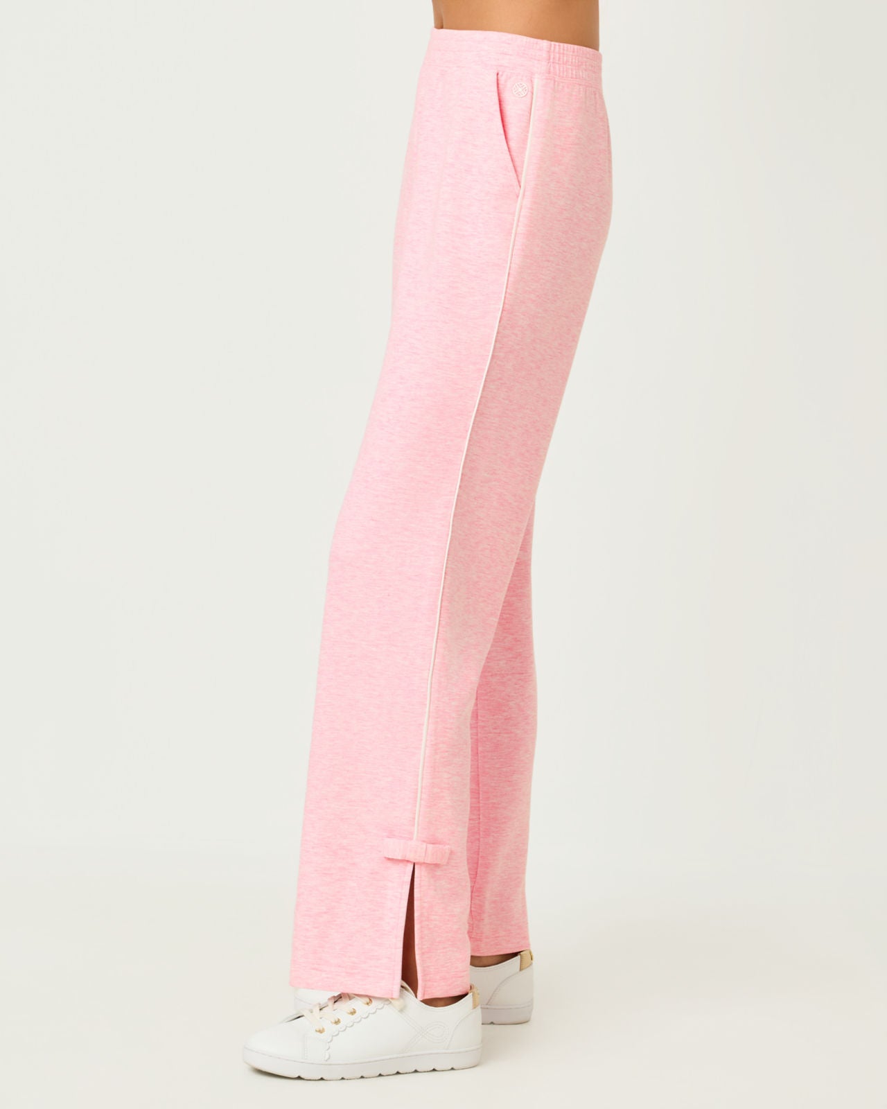 Dylana Bow Track Pant UPF 50+ In Heathered Conch Shell Pink