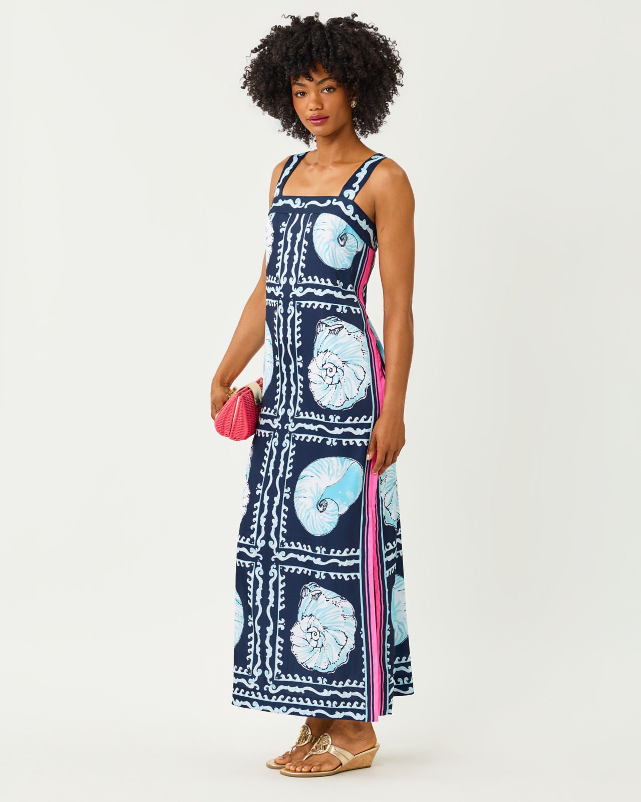 Casandra Maxi Dress In Shell Shine