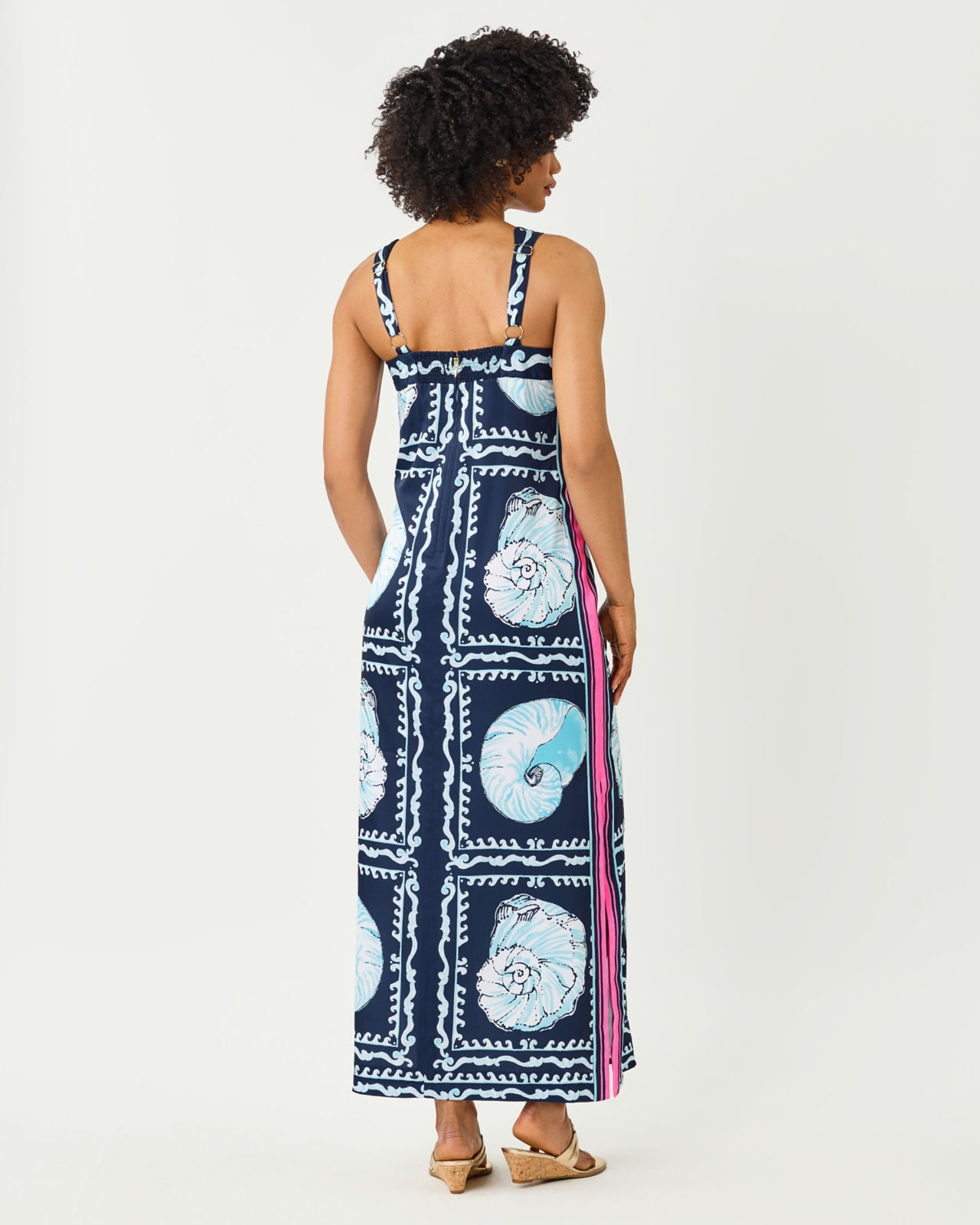 Casandra Maxi Dress In Shell Shine