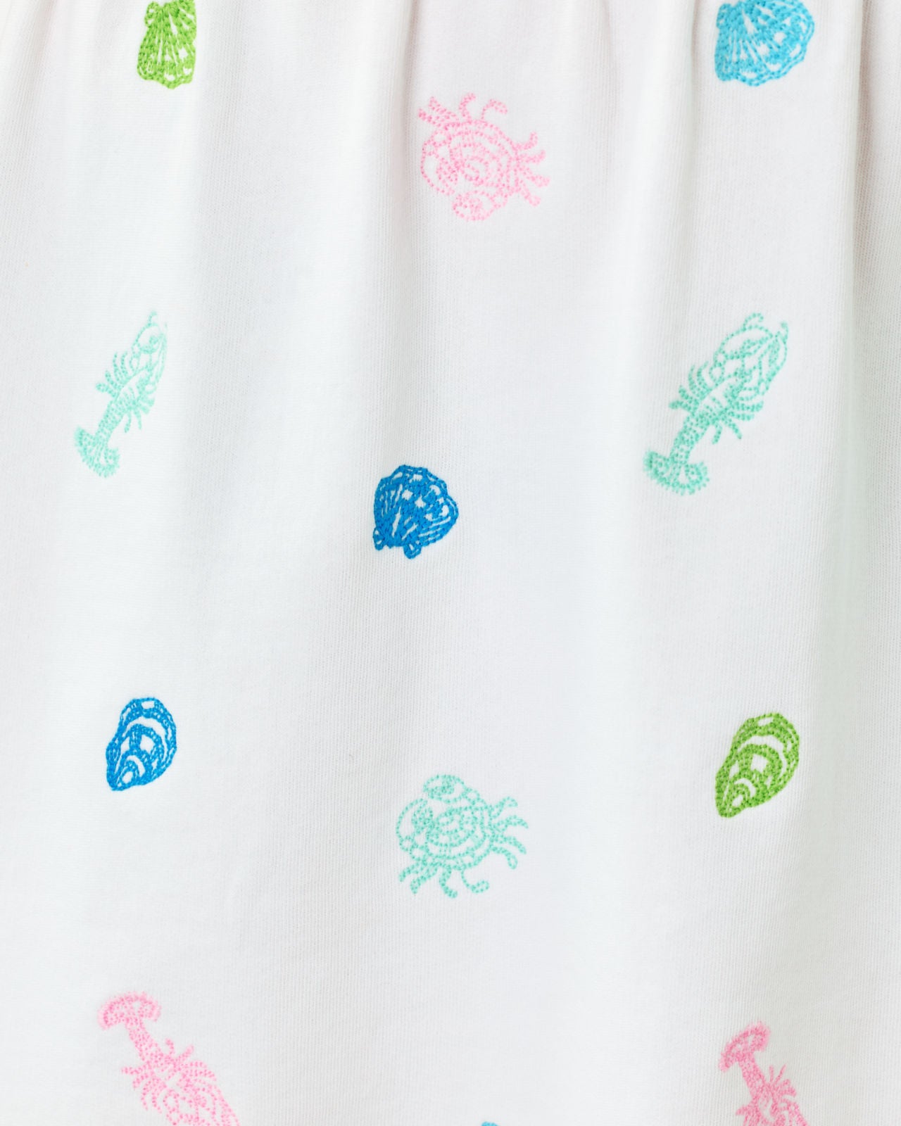 Fenn Dress In Beach Treasure Embroidery