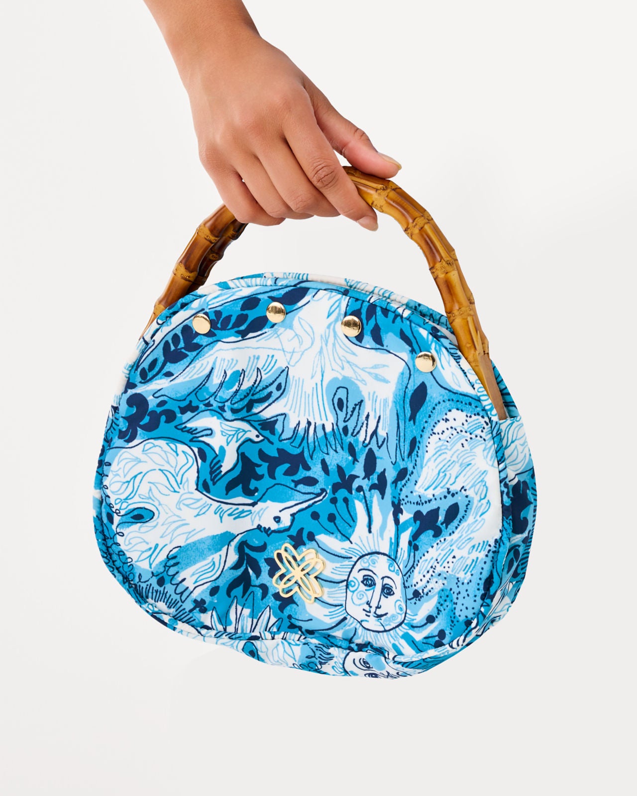 Breakers Bamboo Bermuda Bag Cover In Bellevue Blue Lilly Gulls