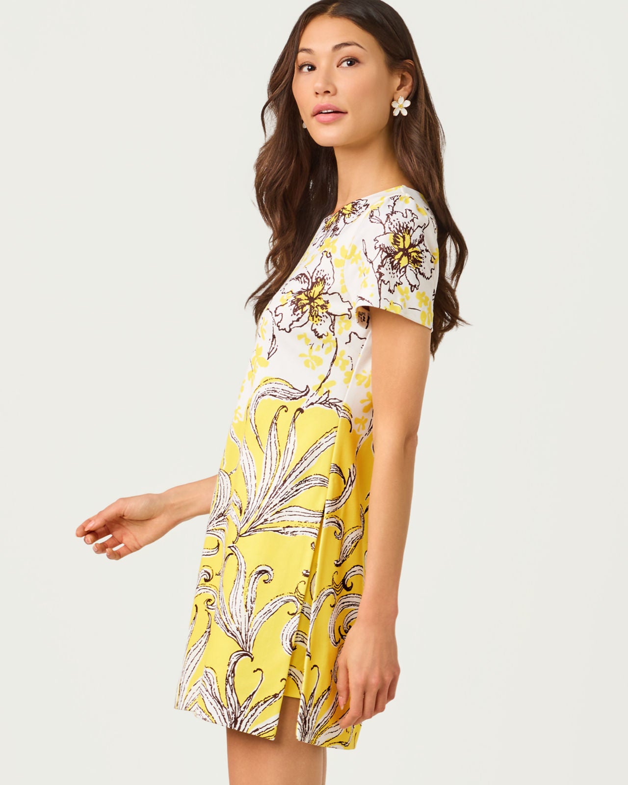 Melodie Skirted Romper In Bumbley Buzz