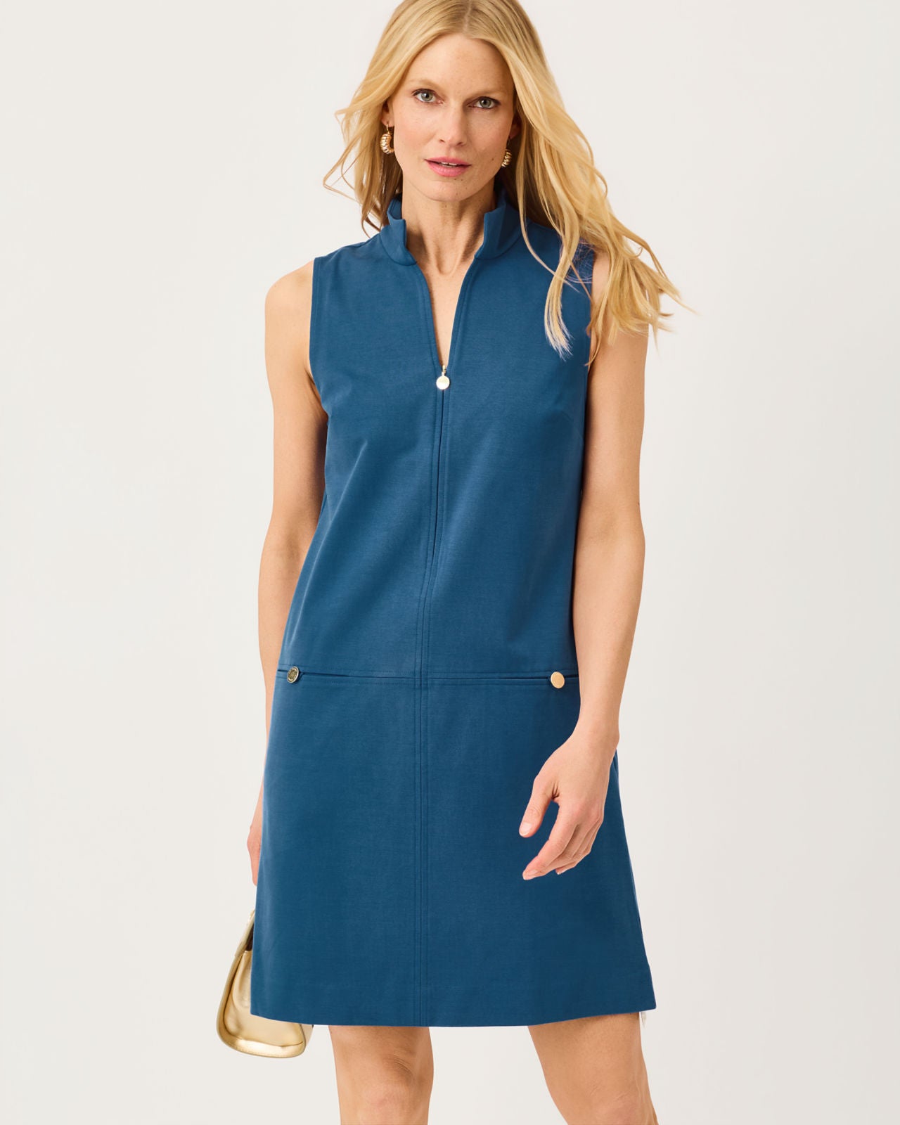 Sleeveless Rosee Dress In Starlight Navy