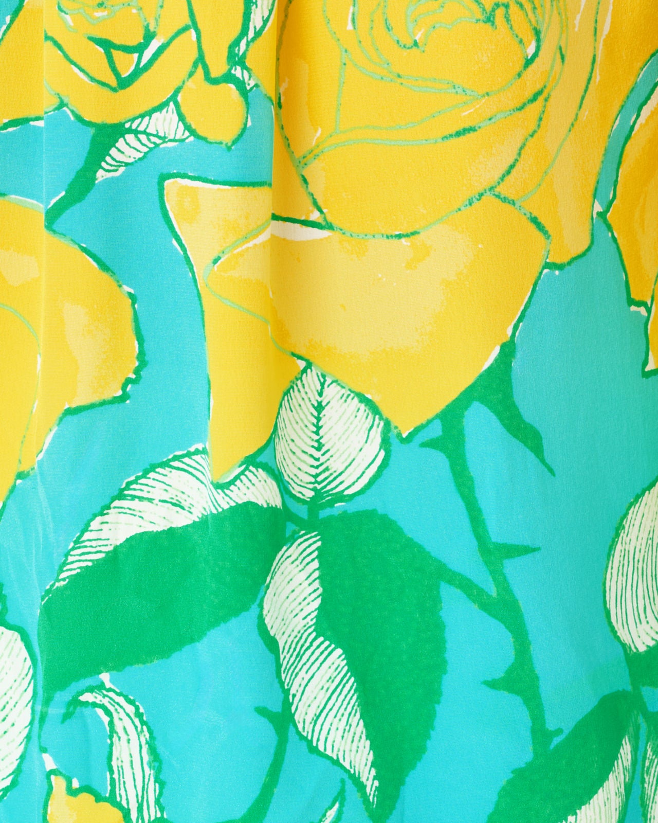 Elsa Top In Blue Curacao Rose Bud