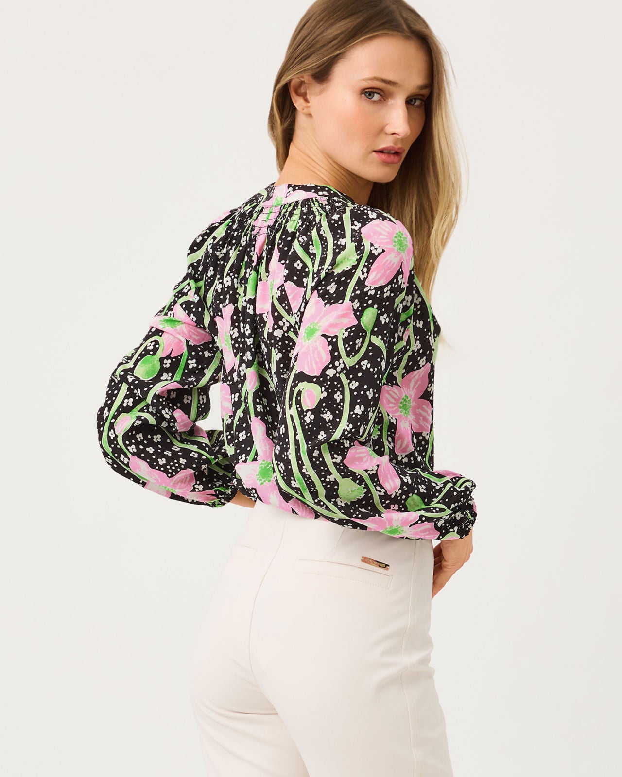 Elsa Top In Blushing Blooms