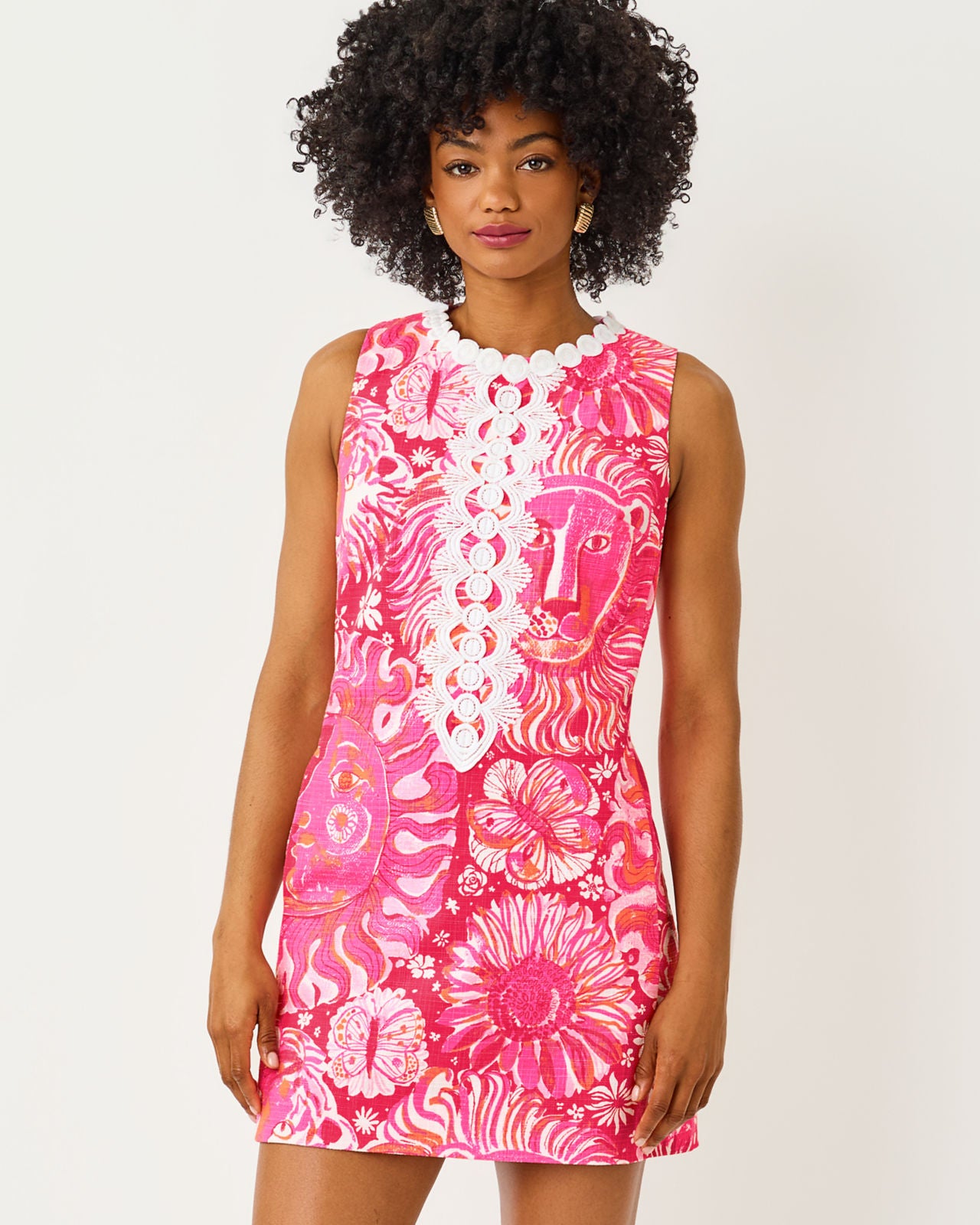 Edita Stretch Shift Dress In Jims Stuff