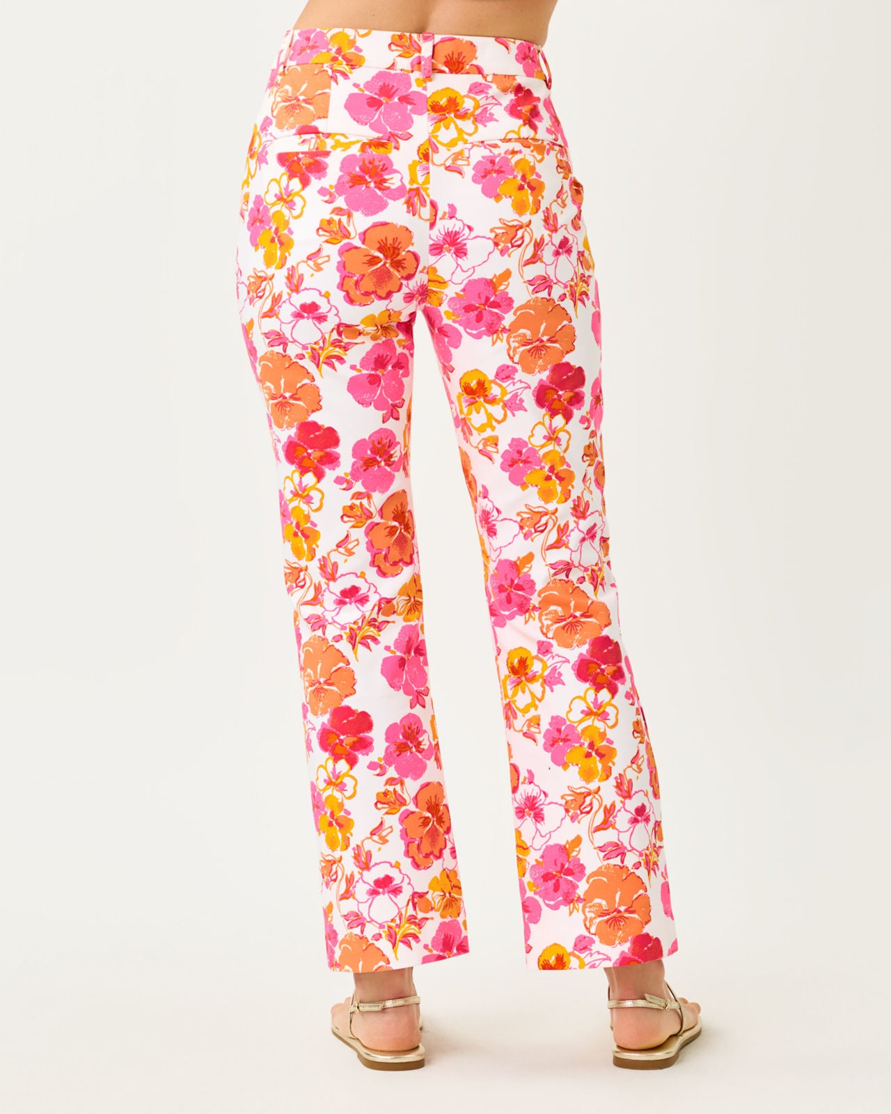 Carwyn Crop Flare Pants In Pansy Fansy