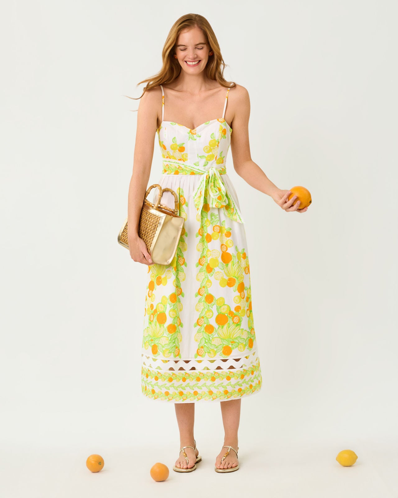 Katina Midi Dress In Zesty