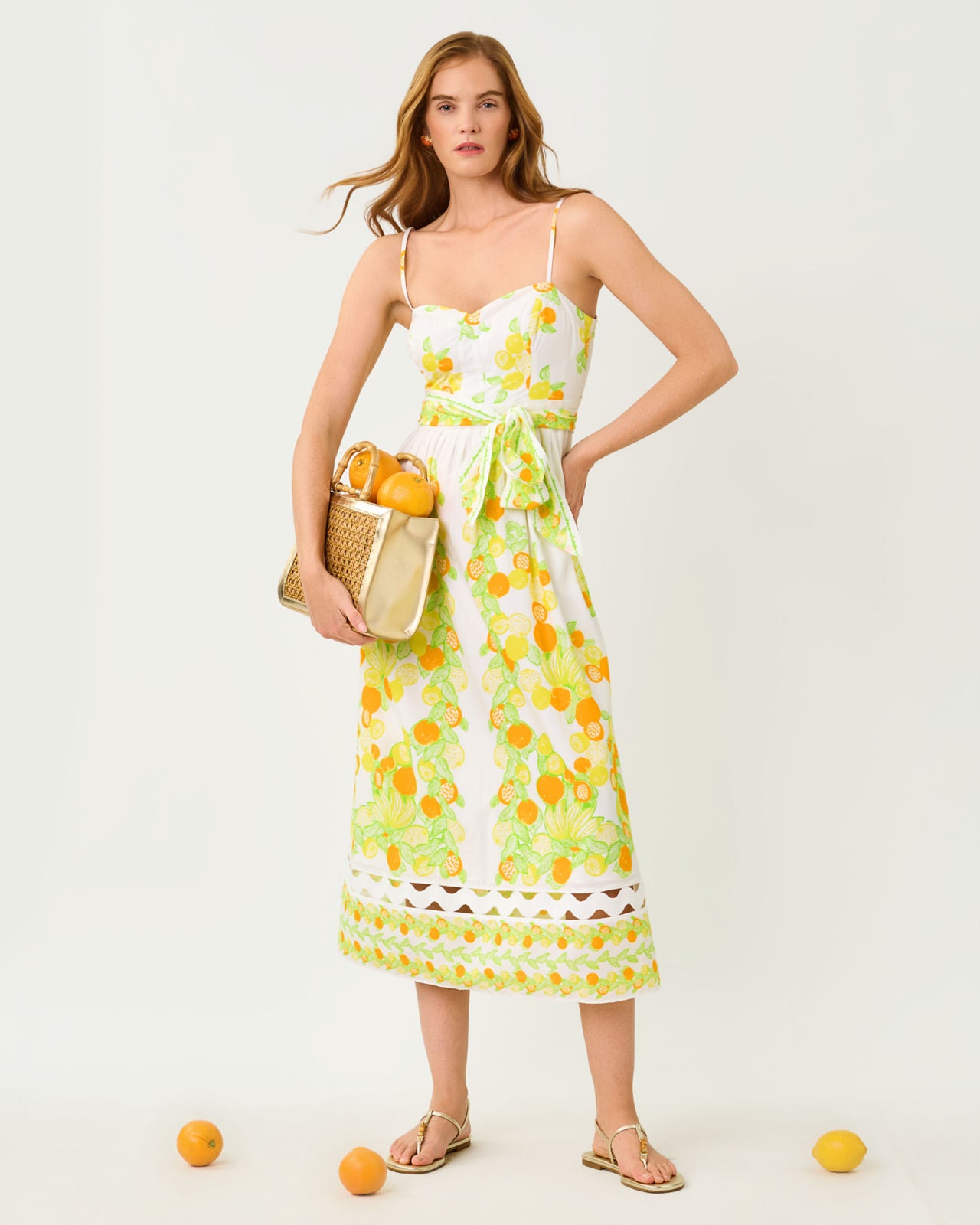 Katina Midi Dress In Zesty