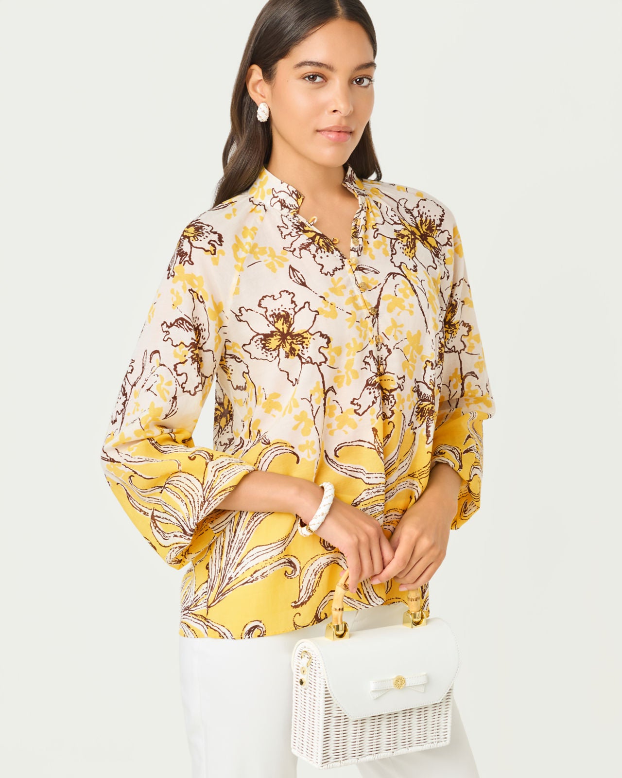 Renisha Long Sleeve Top In Bumbley Buzz