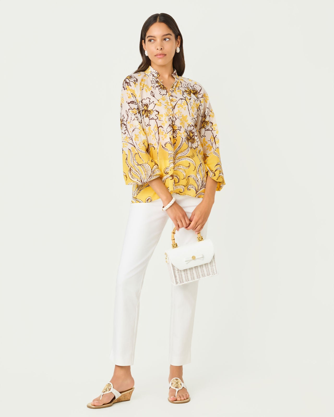 Renisha Long Sleeve Top In Bumbley Buzz