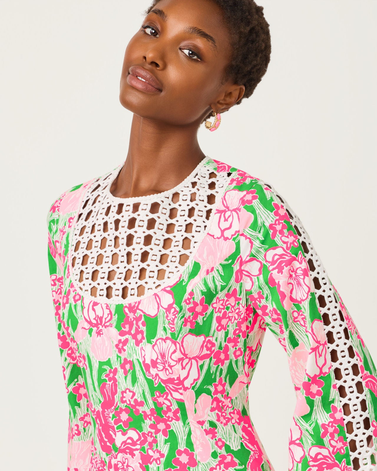 Strothers Stretch Maxi Shift Dress In Putting Green Hannah