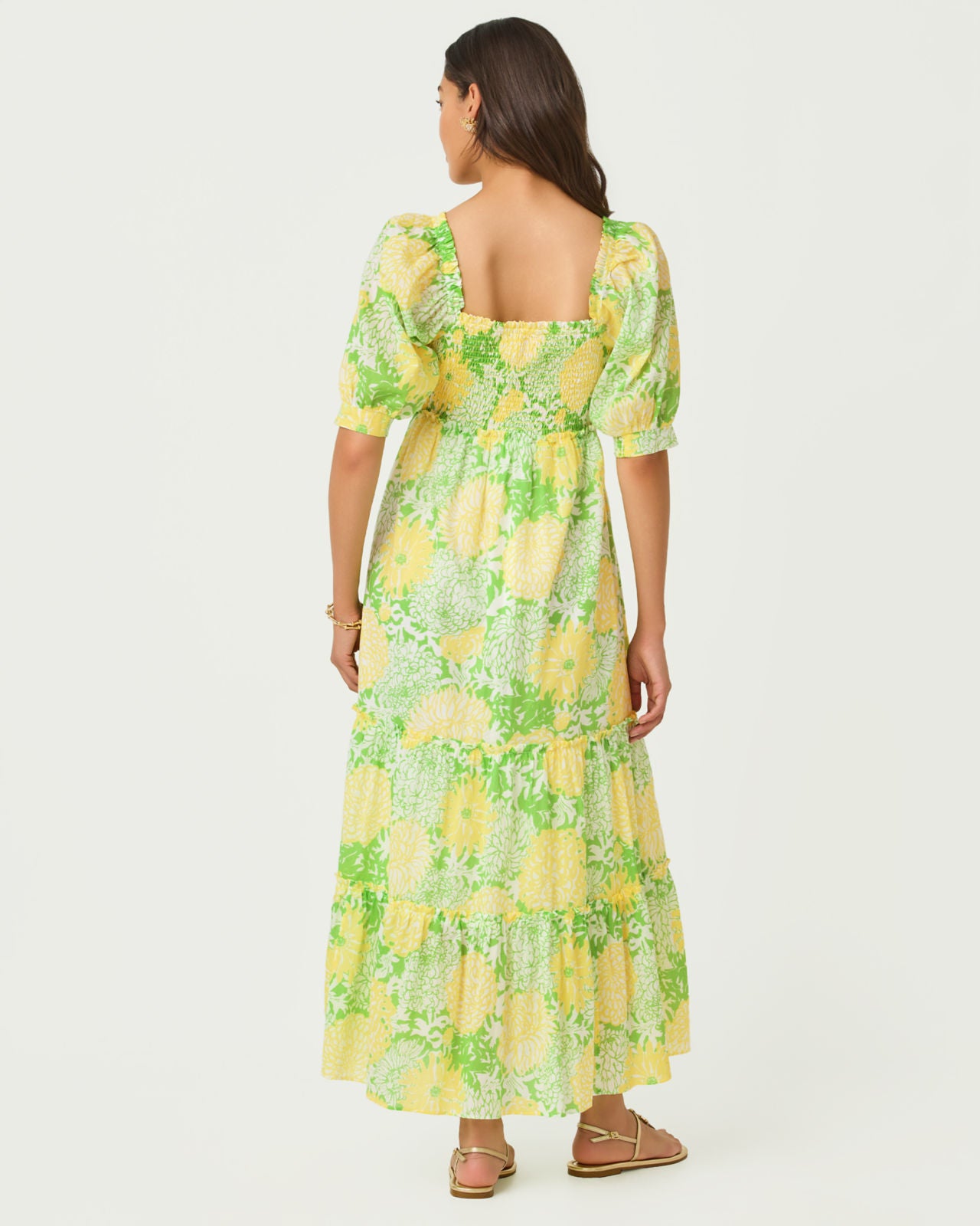 Hadly Short Sleeve Smocked Dress In Mumbo Jumbo