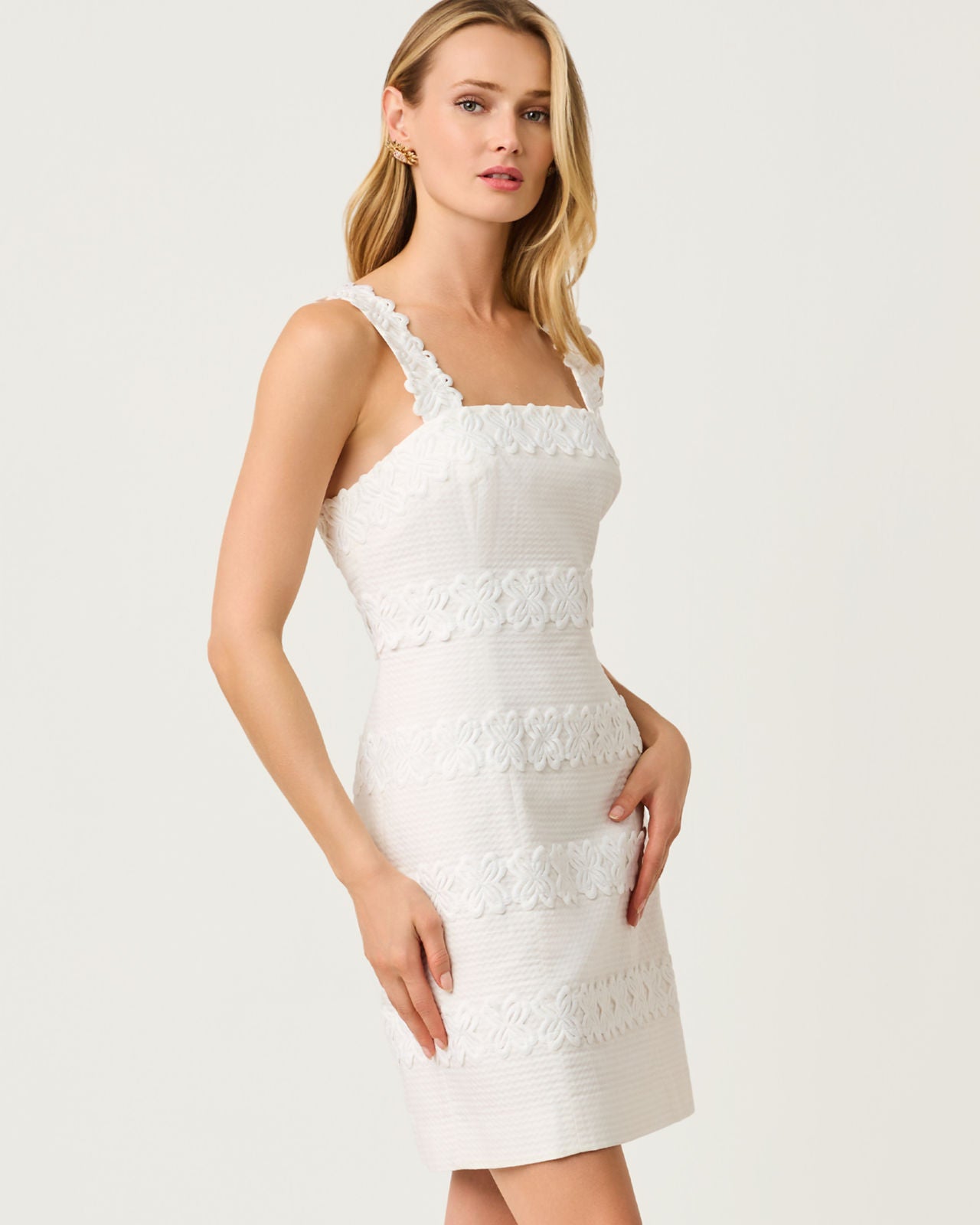Davis Dress In Resort White