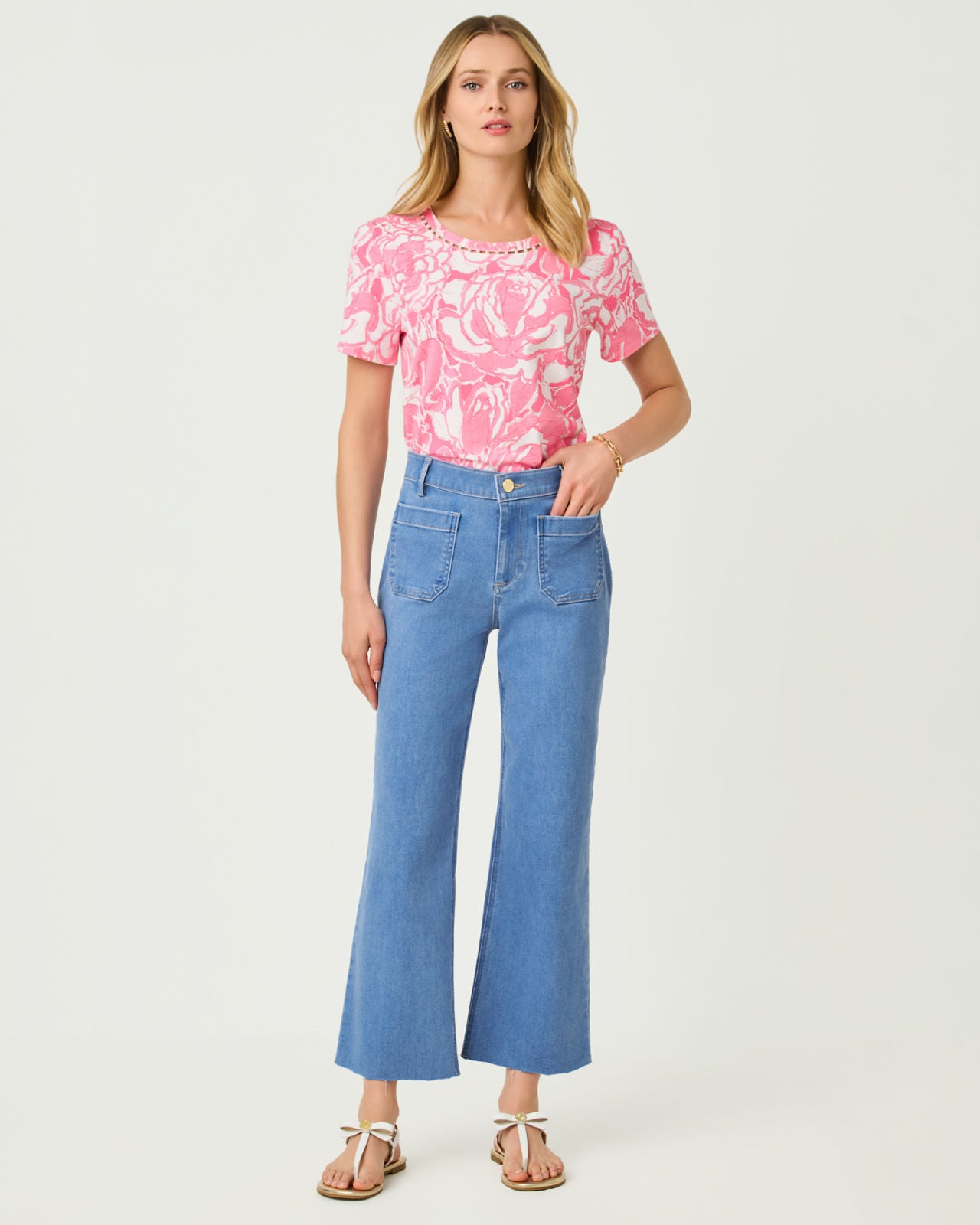 Harleen High Rise Crop Jean In Rosanna Wash