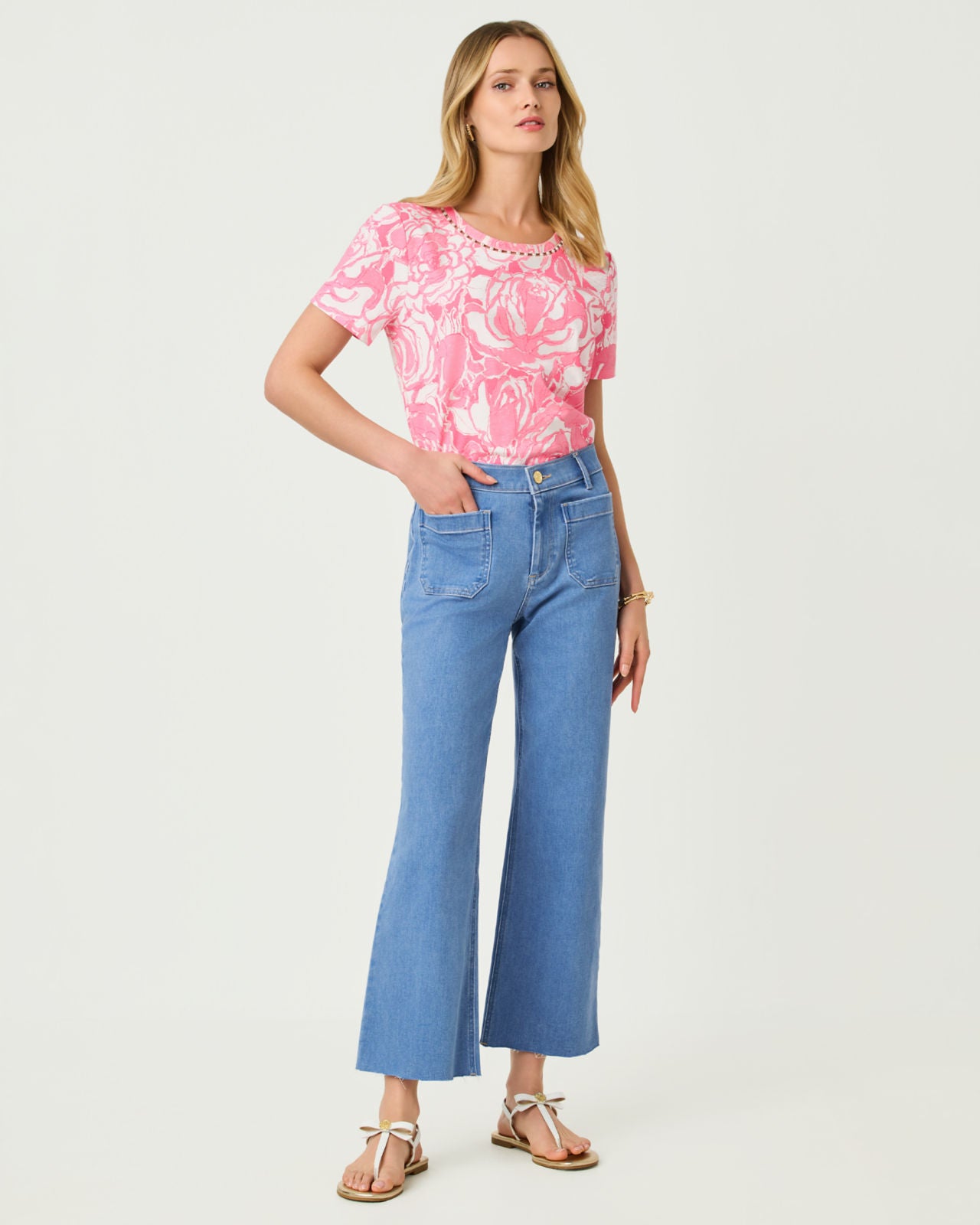 Harleen High Rise Crop Jean In Rosanna Wash