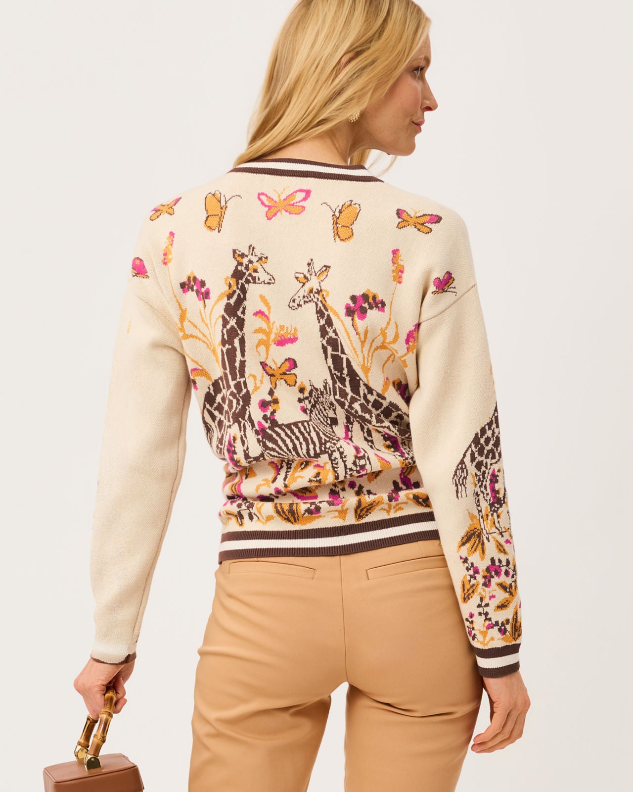 Maralisa Cardigan In Sketching On Safari Jacquard
