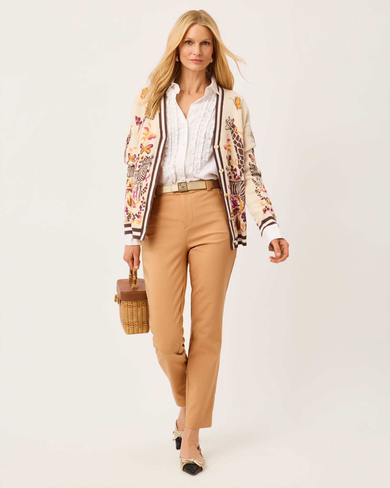 Maralisa Cardigan In Sketching On Safari Jacquard
