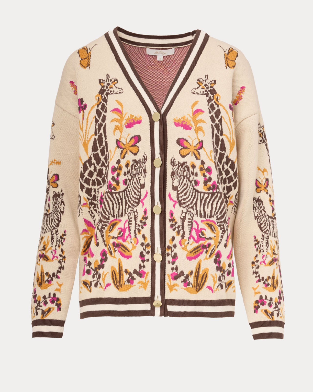 Maralisa Cardigan In Sketching On Safari Jacquard