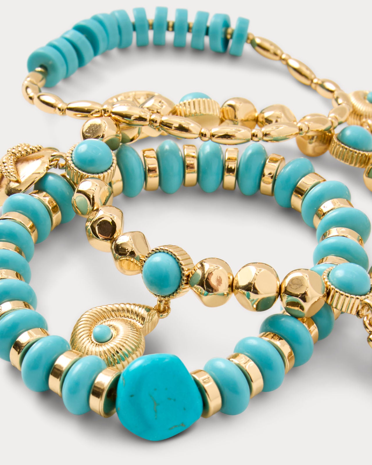 Shell Shine Bracelet Set In Day Dream Blue