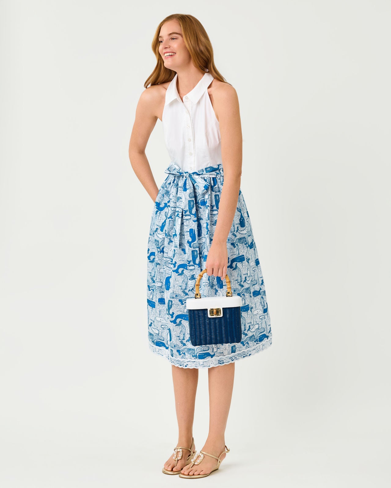 Mauritzia Midi Shirtdress In Thar She Blows