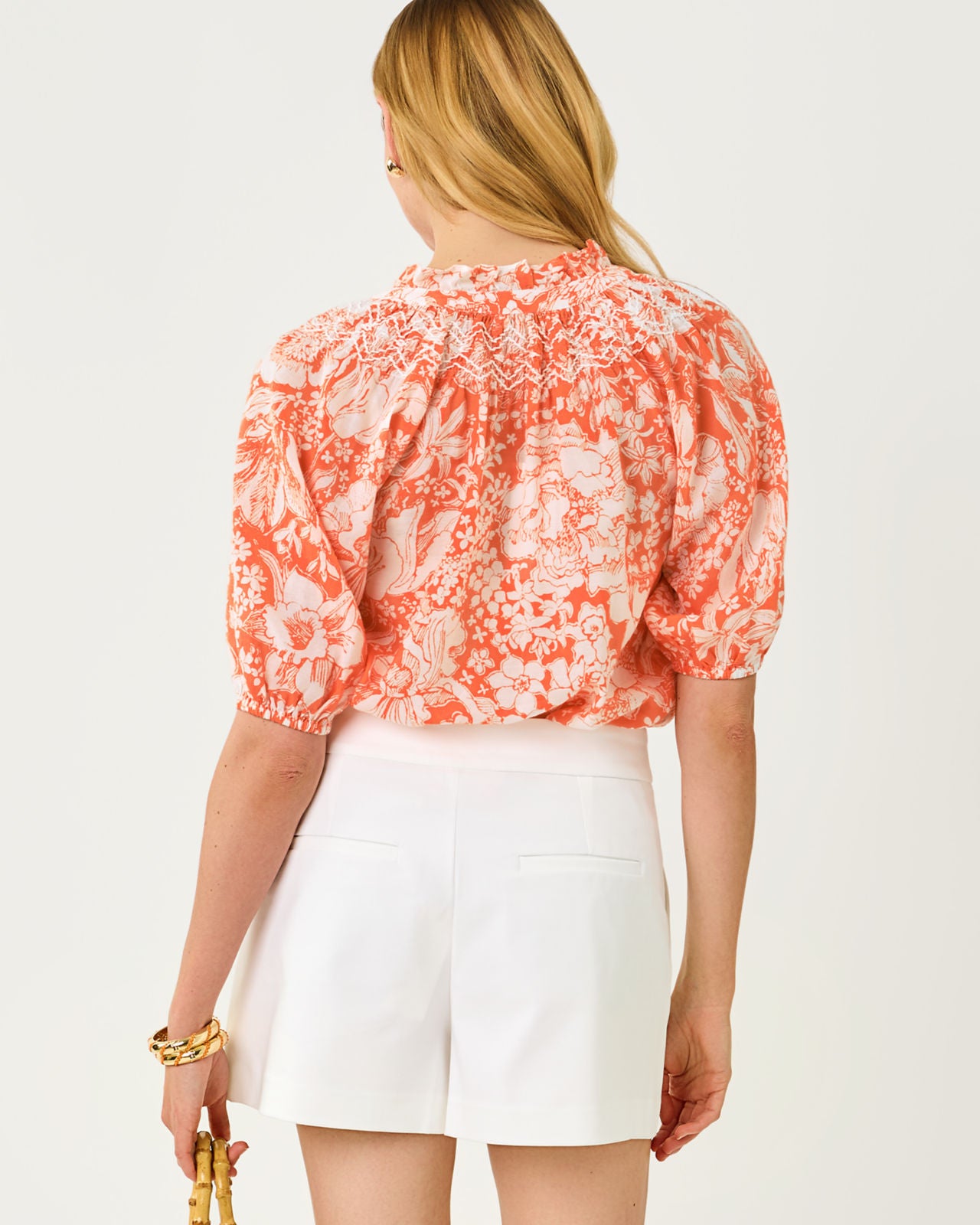 Lourdes Short Sleeve Top In Budding Romance