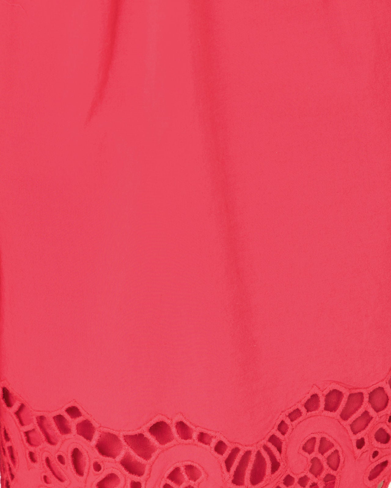 Kilah Eyelet Short In Medallion Petals Scallop Edge Cambric