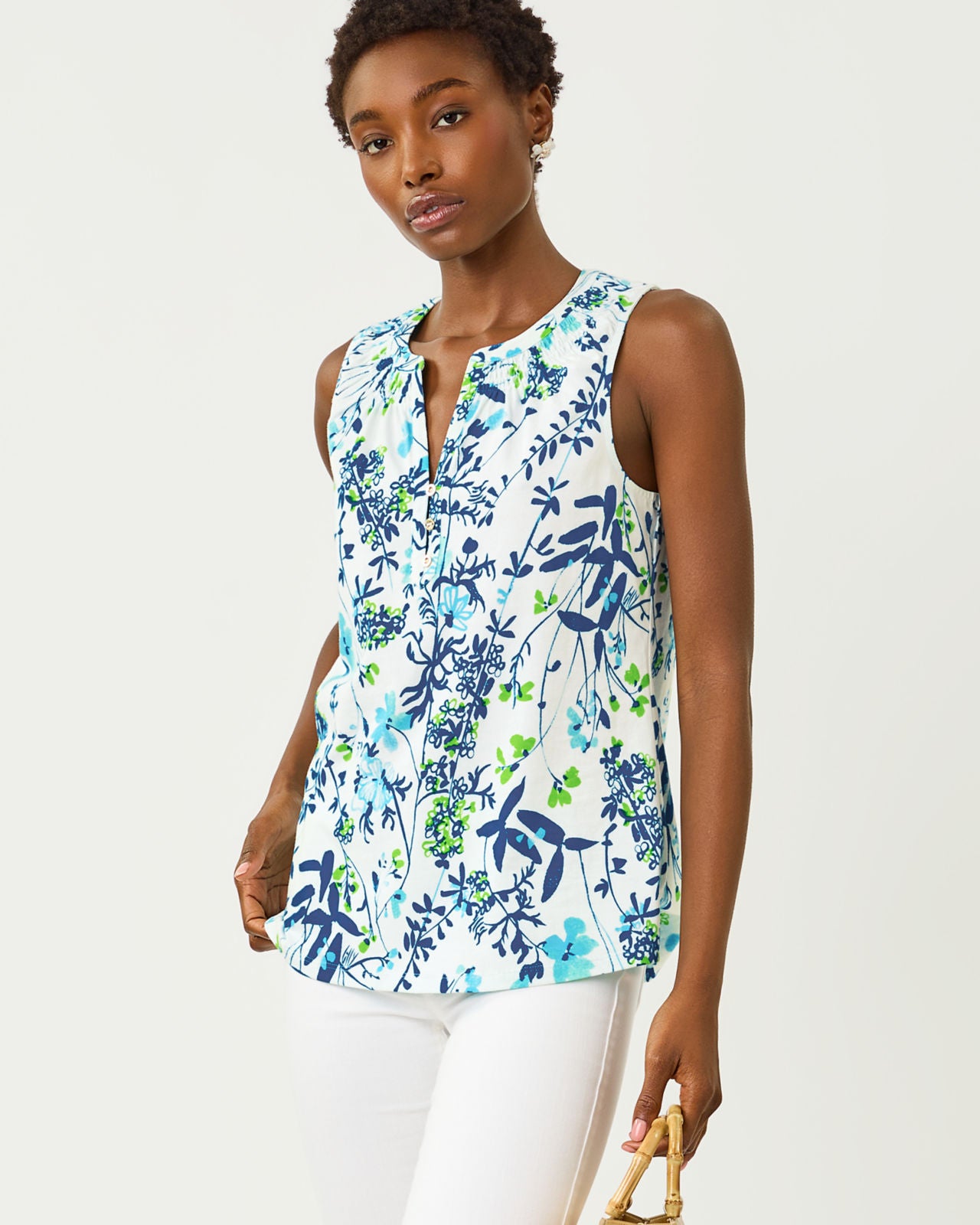 Essie Knit Top In Sea Blooms