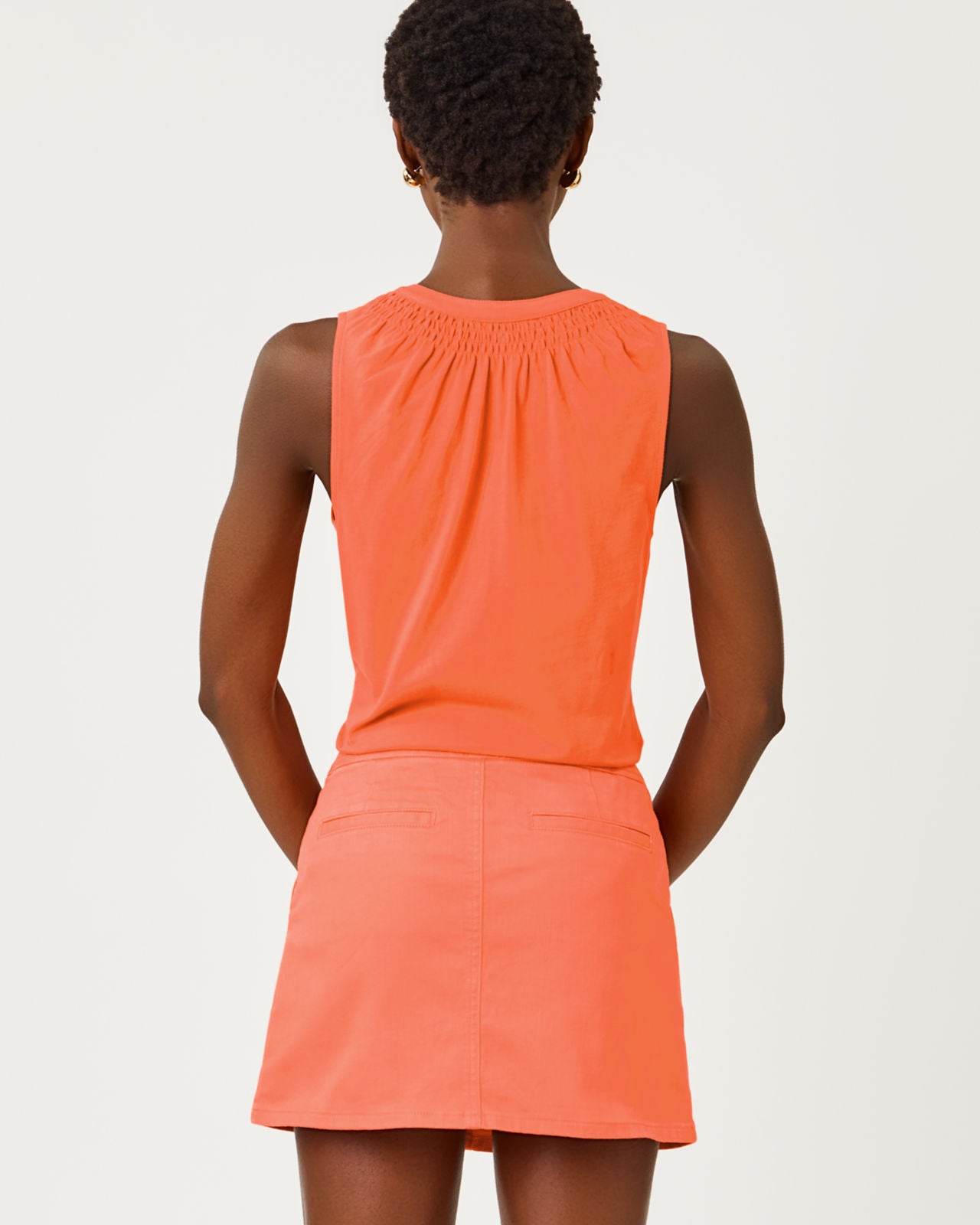 Essie Knit Top In Sunset Orange