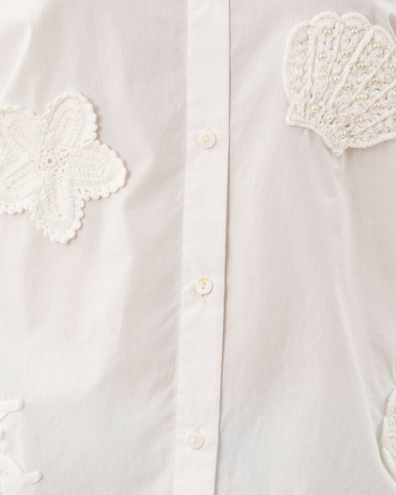 Bondi Button Down In Seaside Applique