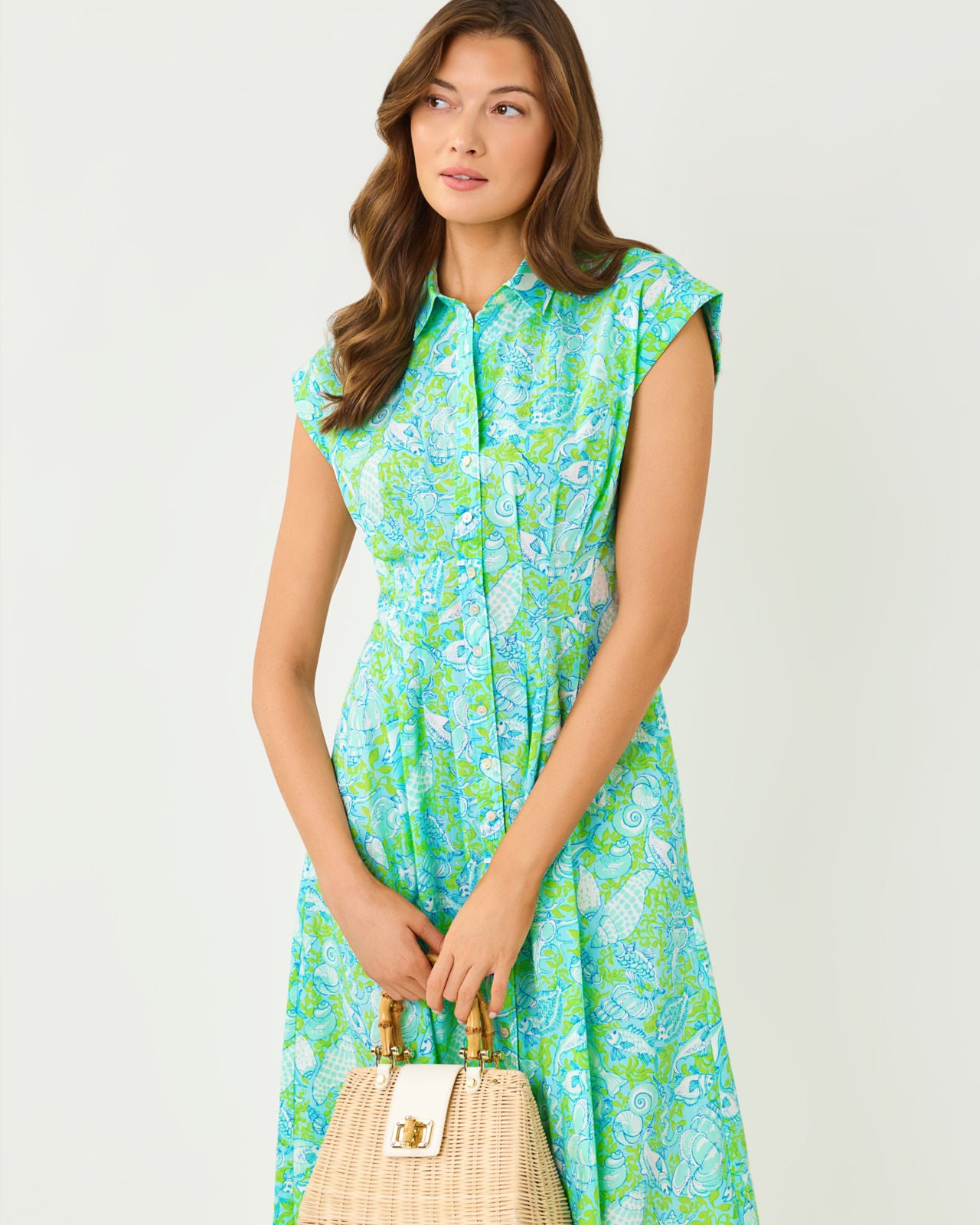 Tonya Midi Shirtdress In Throw Me A Line