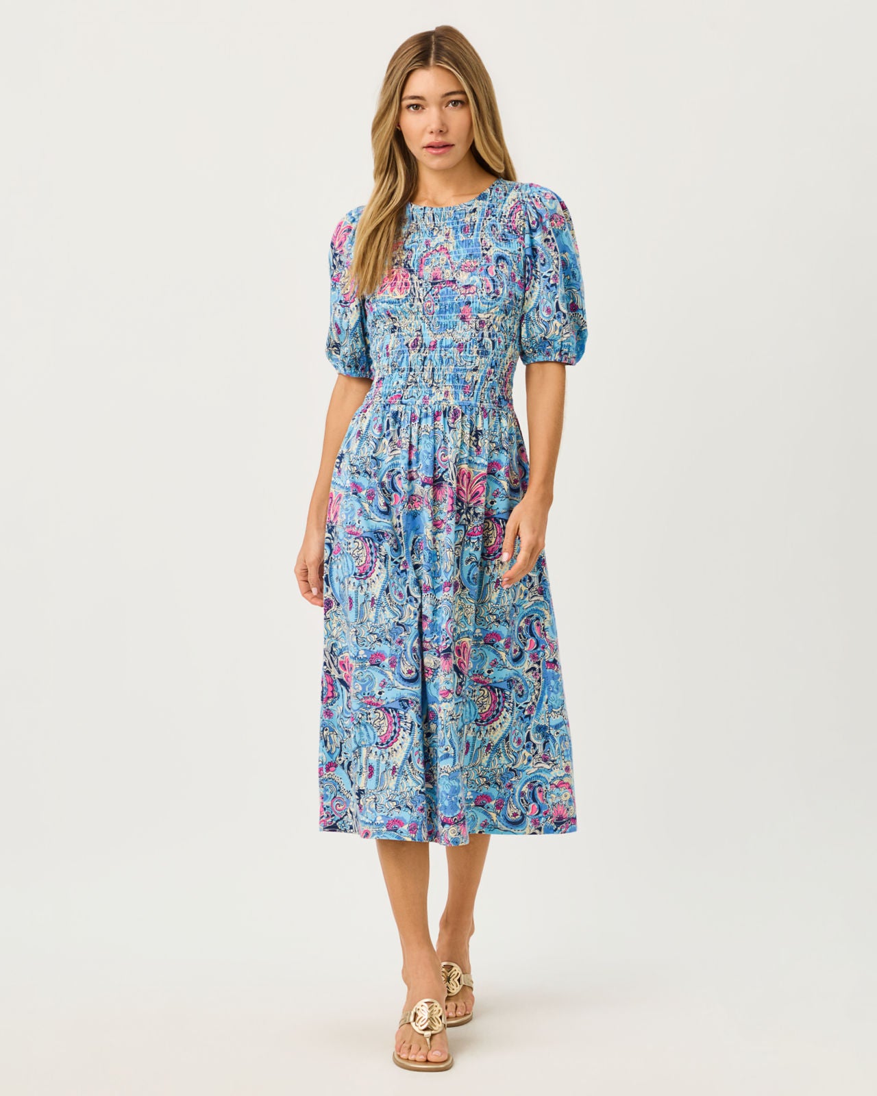 Lucila Midi Dress In Paisley Parade