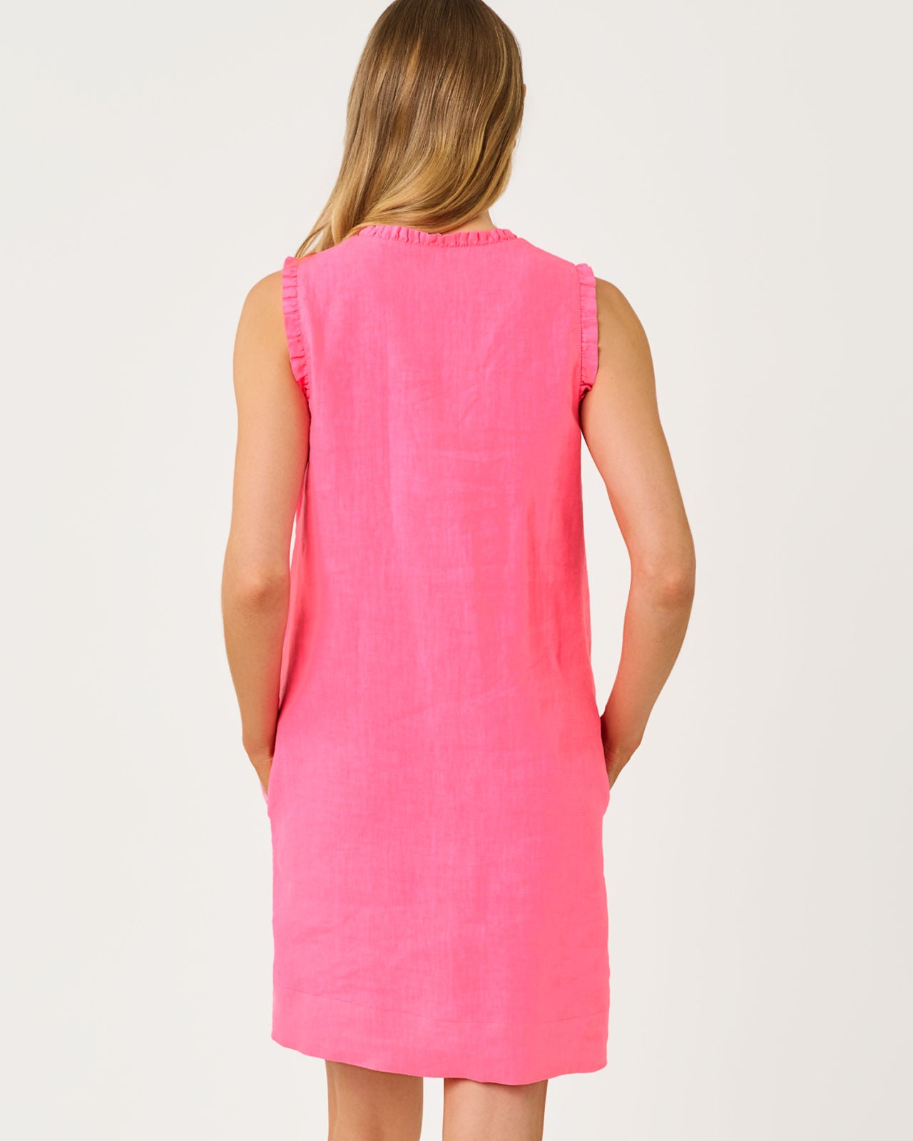 Kavalla Linen Dress In Cherry Blossom Pink