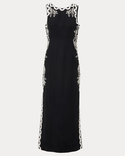 Messina Maxi Shift Dress In Noir
