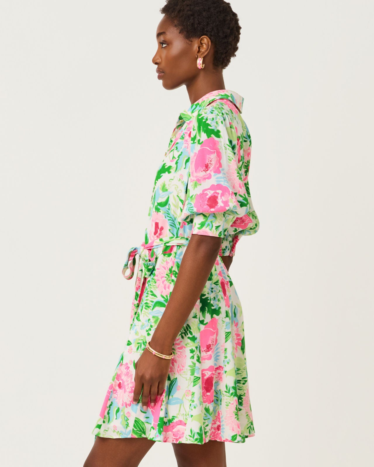 Larkyn Shirtdress In Multi Poppy Party