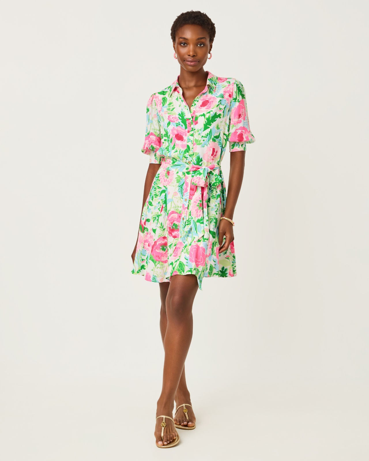 Larkyn Shirtdress In Multi Poppy Party
