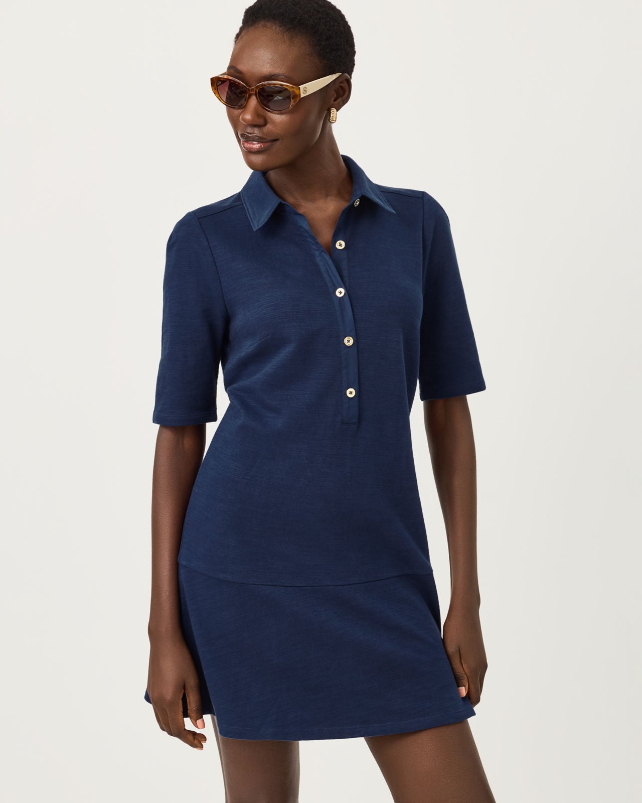 Carmelia Dress In Low Tide Navy