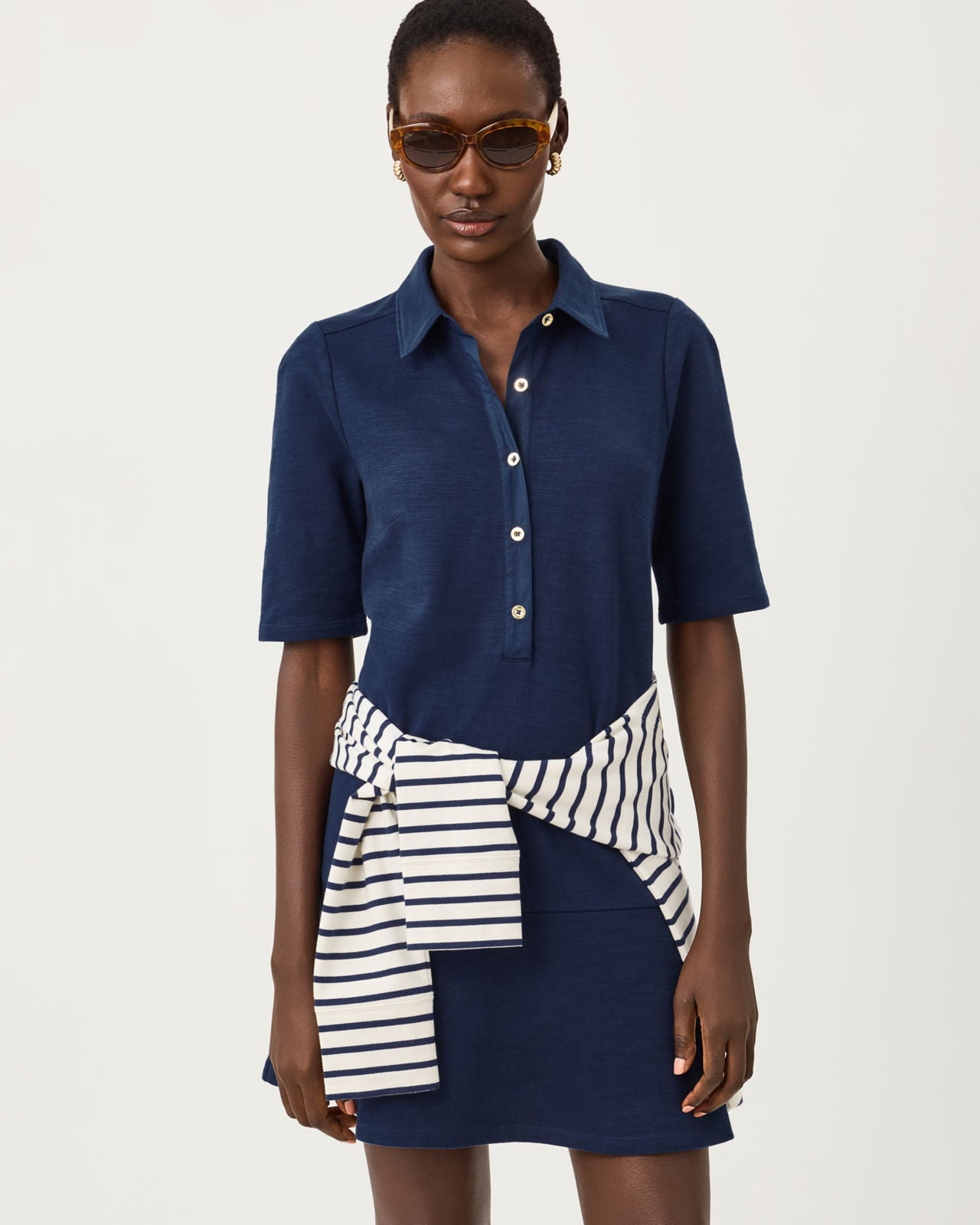 Carmelia Dress In Low Tide Navy