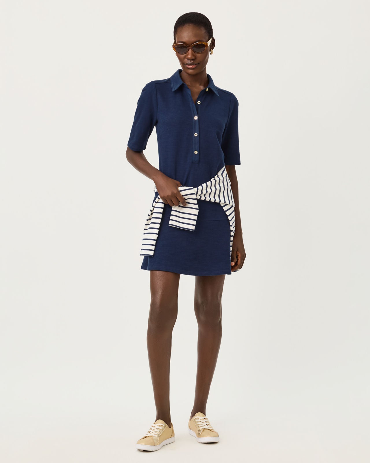 Carmelia Dress In Low Tide Navy
