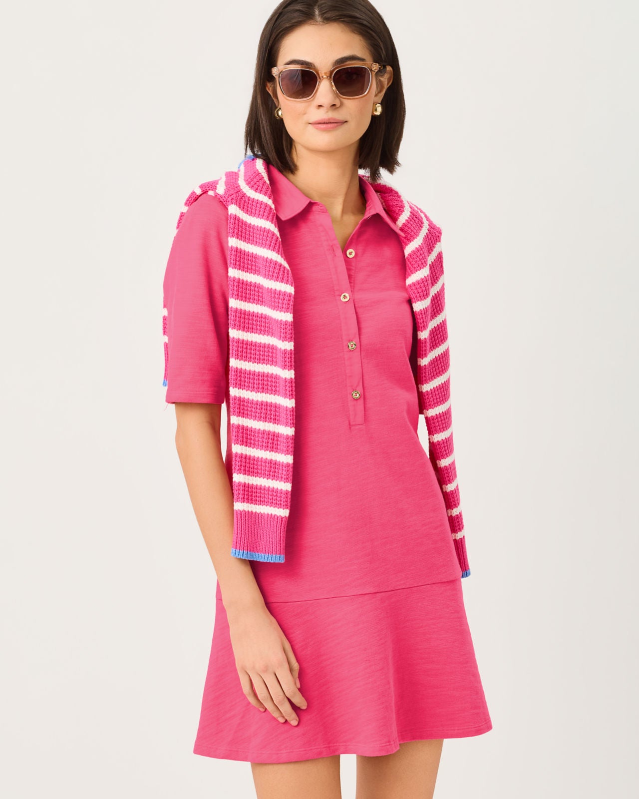Carmelia Dress In Pink Aster