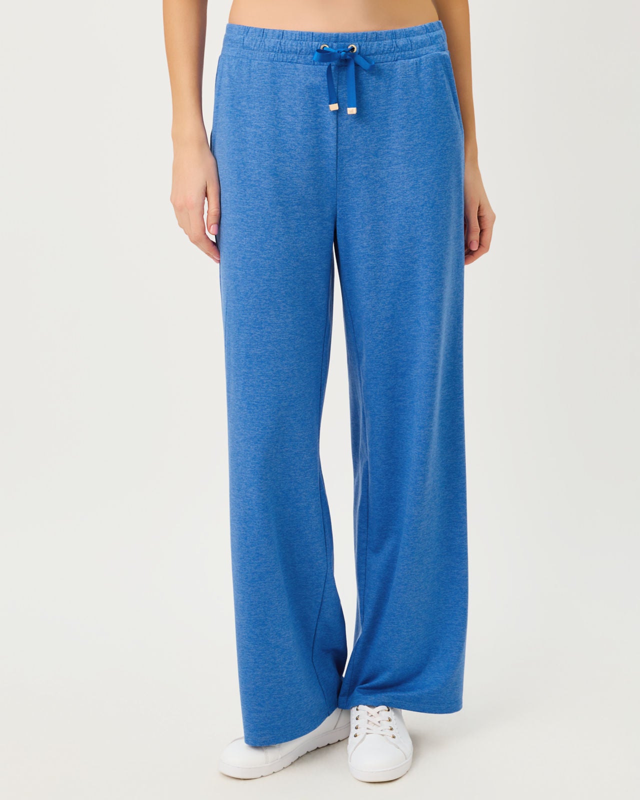Callie Wide Leg Pant UPF 50+ In Heathered Merriweather Blue