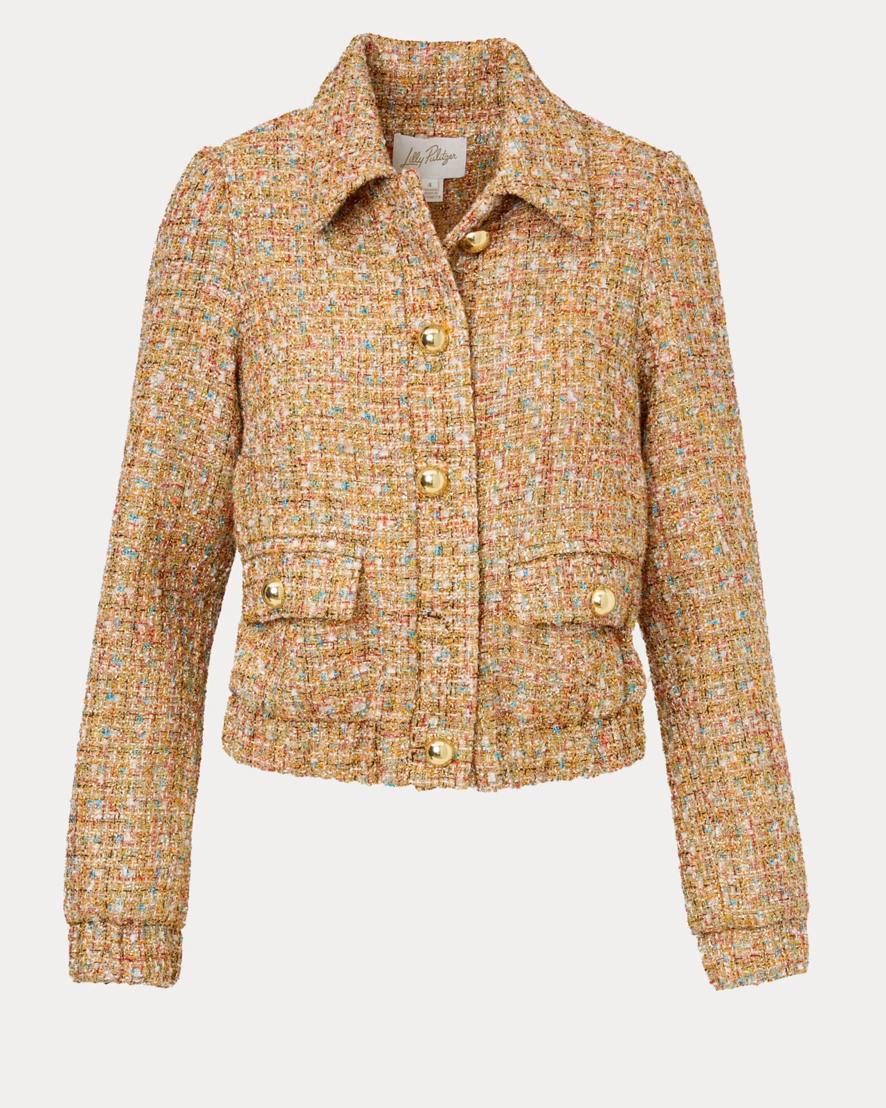 Gwynnie Boucle Jacket In Golden Age Eyelash Boucle
