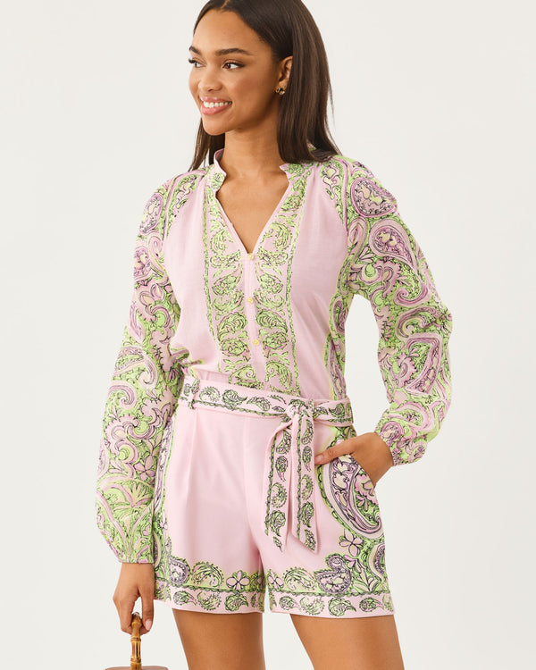 Noor Long Sleeve Top In Estoril