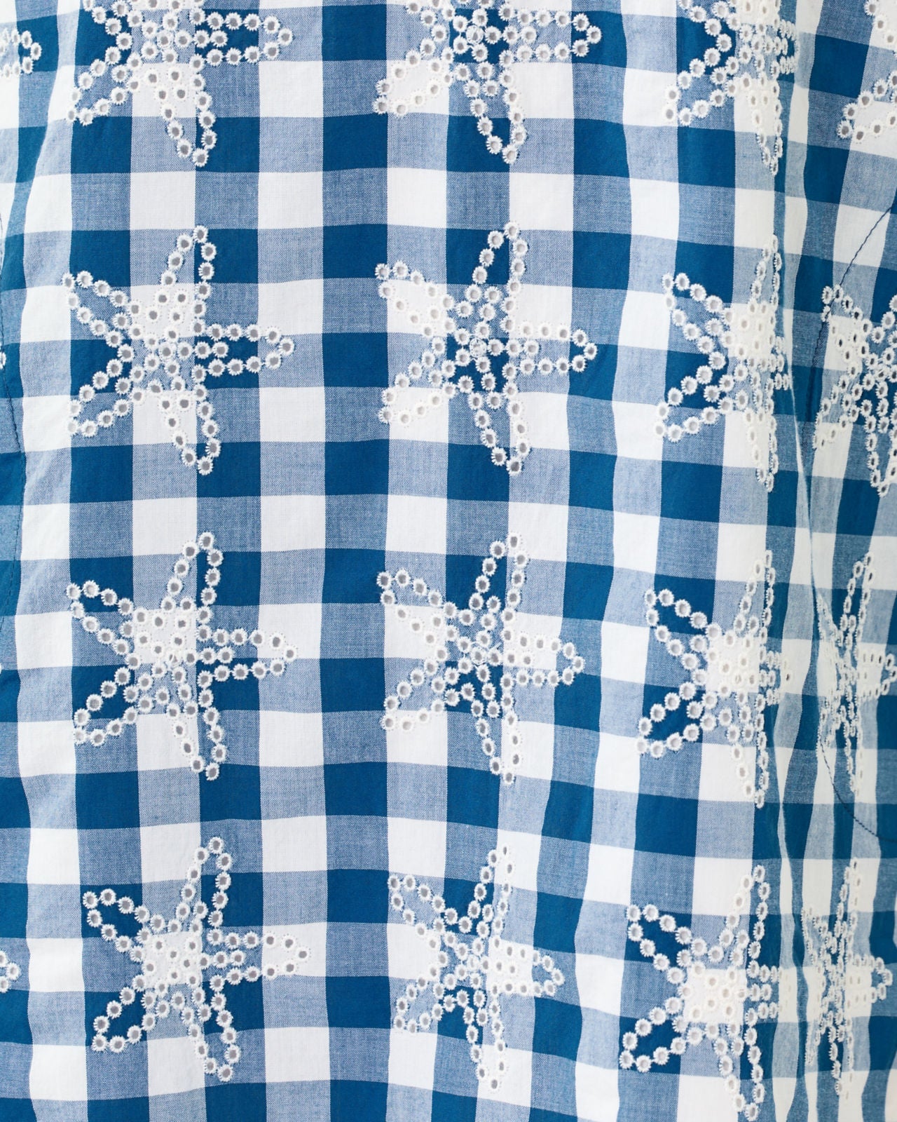 Kavalla Dress In Starfishing Embroidered Gingham