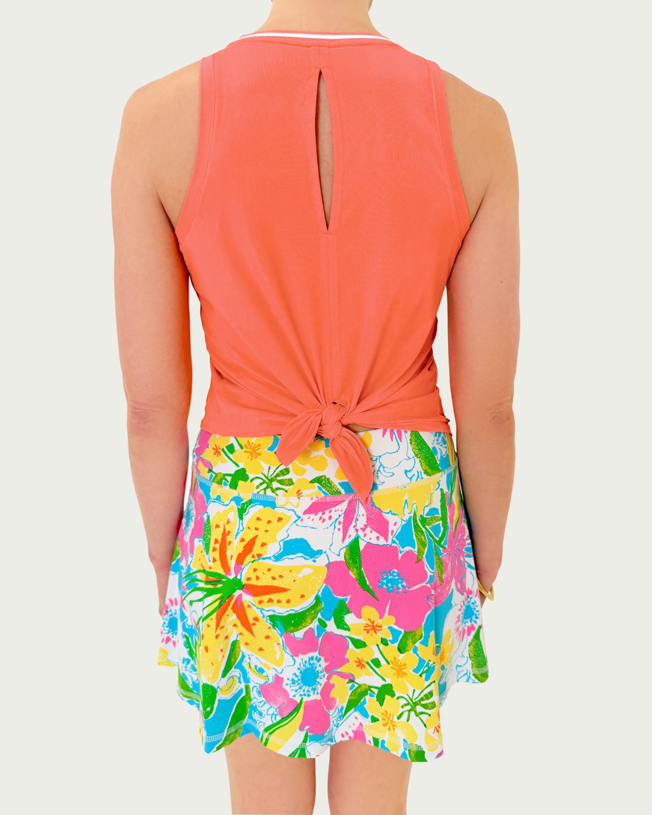 Westley Cutout Tank UPF 50+ In Sunset Orange