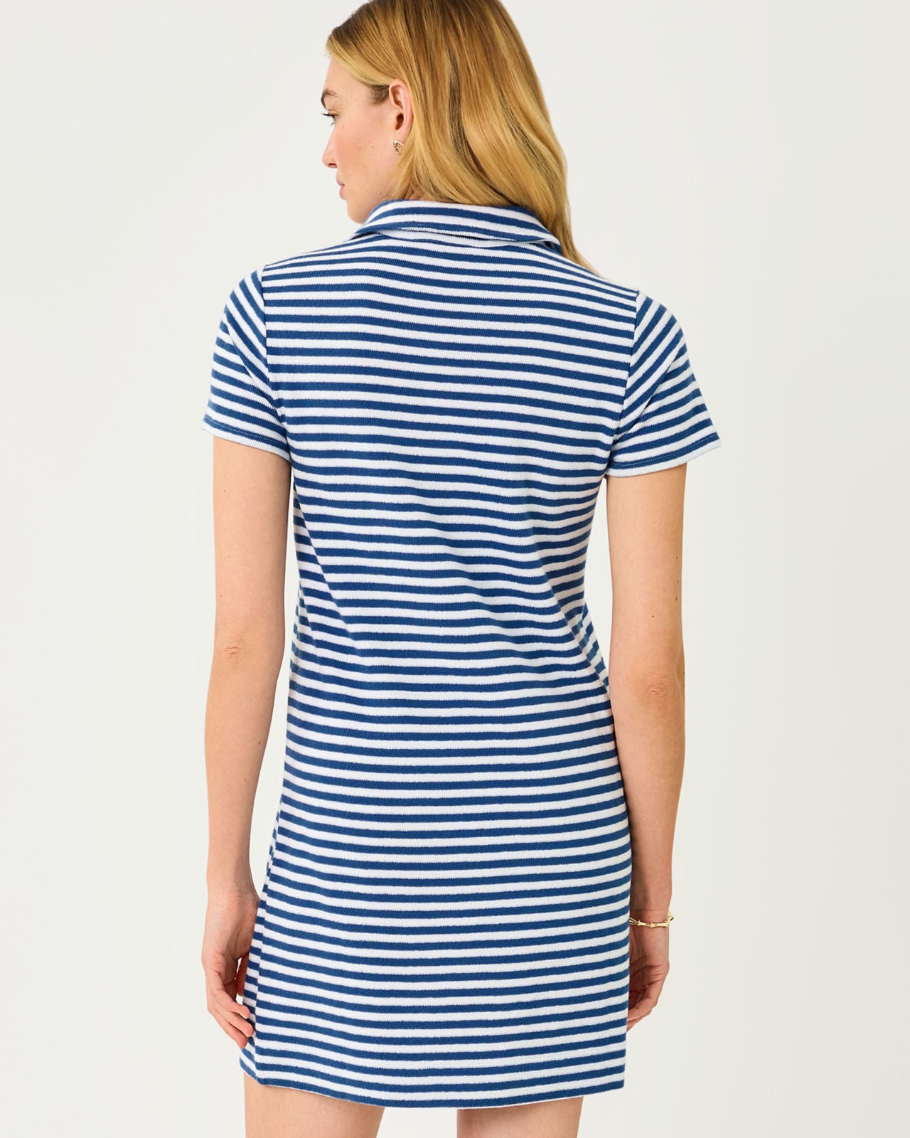 Dune Short Sleeve Dress In St Tropez Stripe