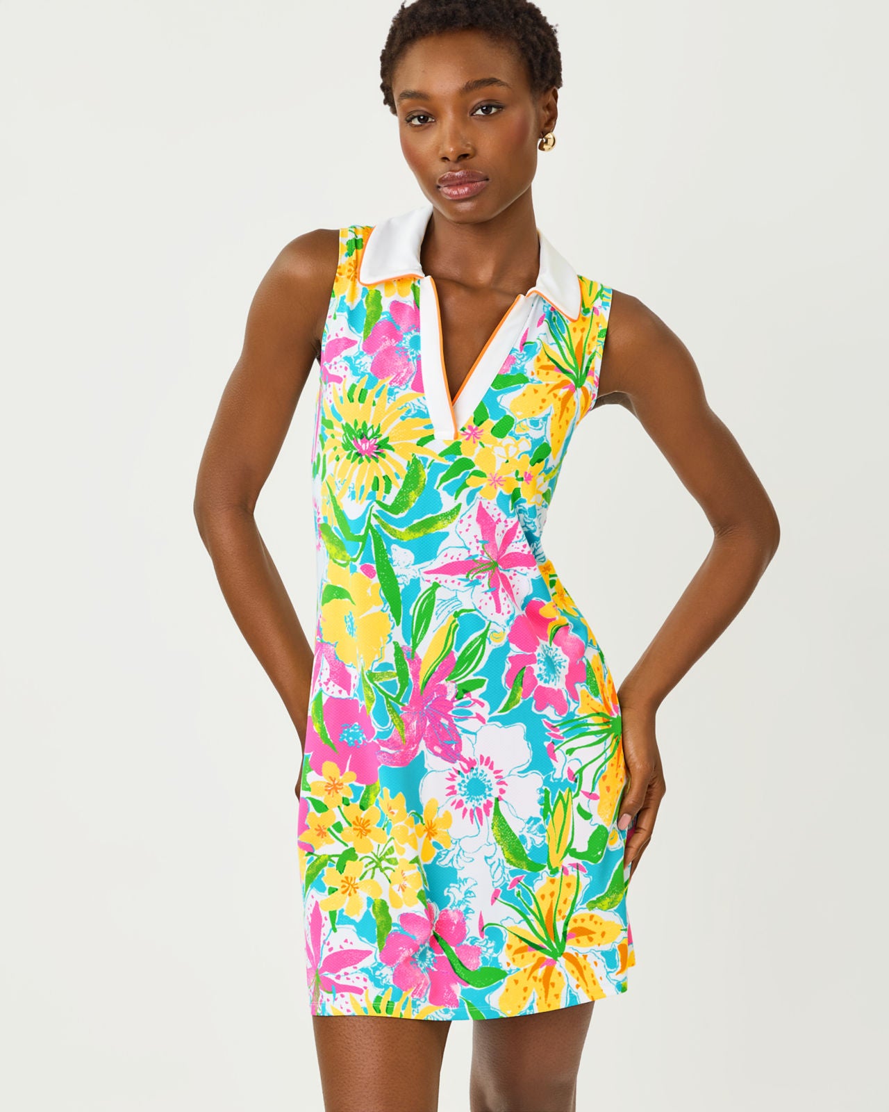 Cayo Costa Sleeveless Dress UPF 50+ In Lovely Lilly