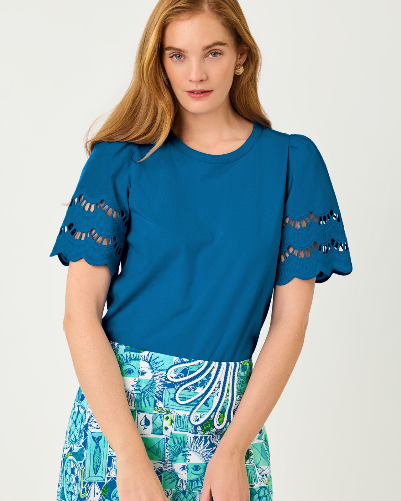Sebene Knit Top In Nassau Blue