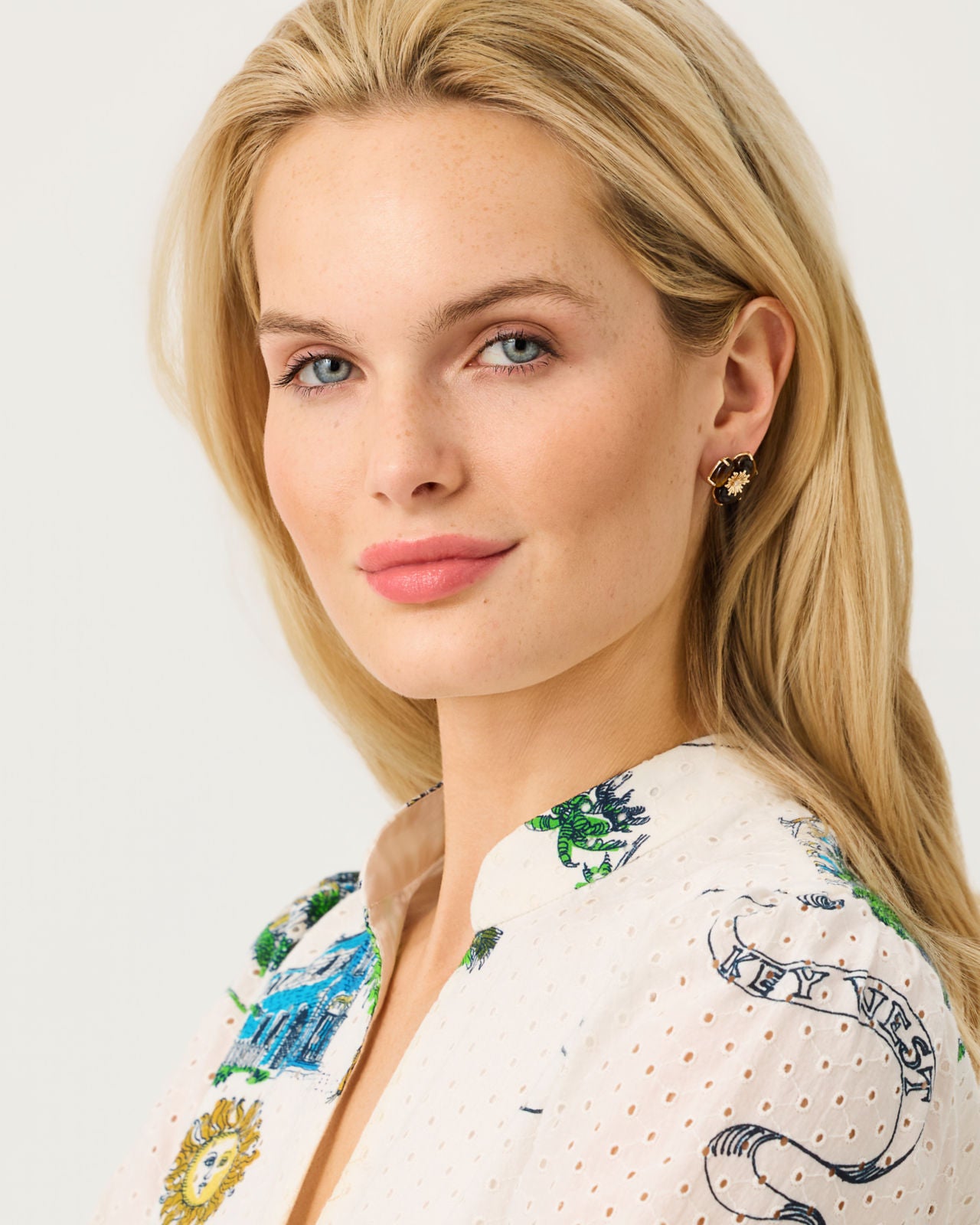 Camouflage Catwalk Earrings In Coco Beach